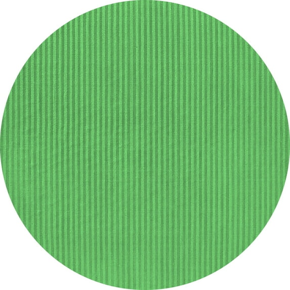 Ahgly Company Indoor Round Solid Emerald Green Modern Area Rugs, 4' Round