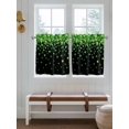 thumbnail image 2 of St. Patrick's Day 2 Panel Kitchen Curtains for Small Windows, Spring Lucky Shamrocks Leaves Black Bathroom Tier Curtain, Short Window Treatment for Bedroom/Living Room 55"x24", 2 of 6