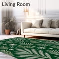 thumbnail image 2 of ODIKA 8'x10' Machine Washable Non-Slip Area Rug, Festive Pine Branch Snowfall Holiday Celebration Decorative High Traffic Rug, Green, 655820, 2 of 7