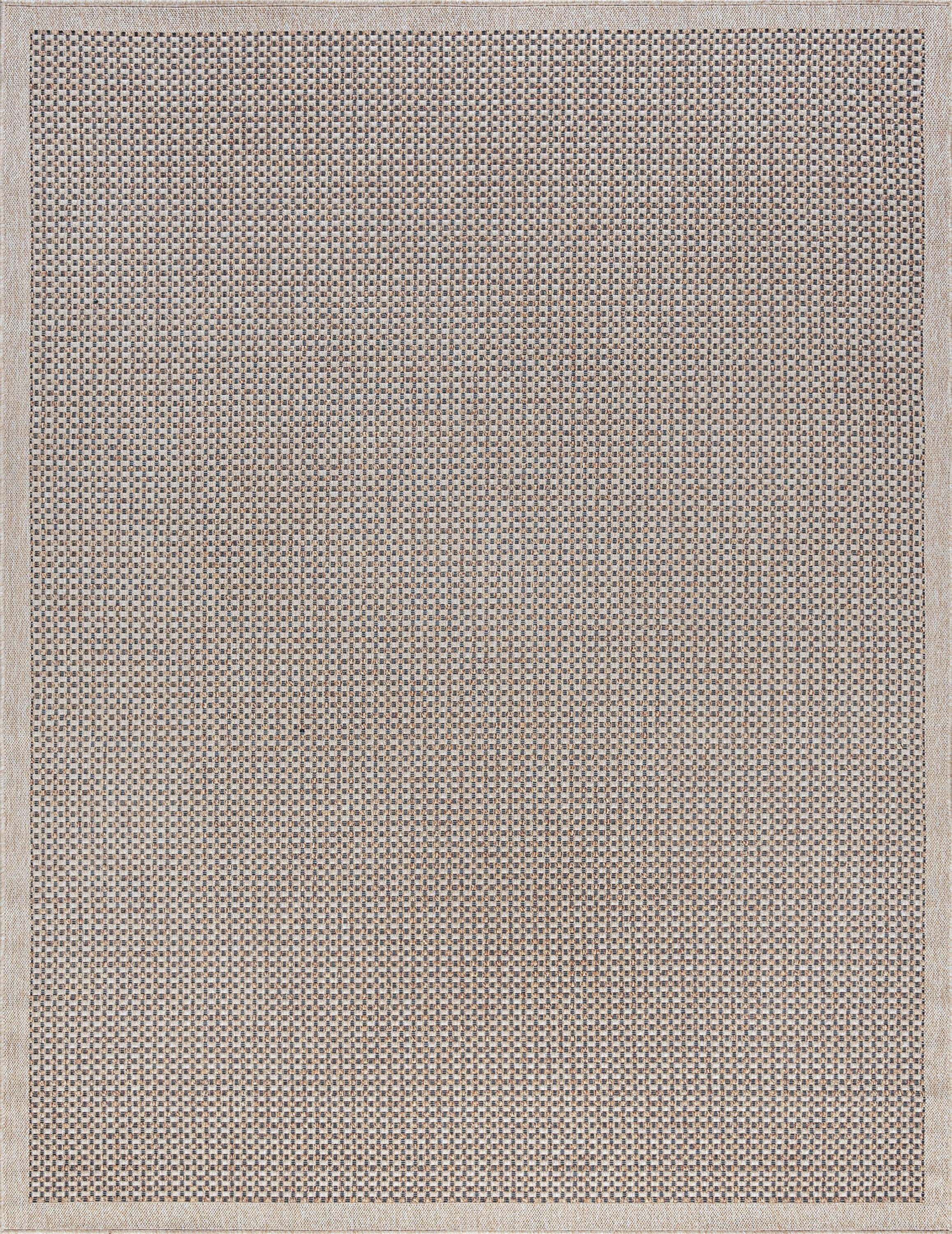 5x8 Water Resistant, Indoor Outdoor Rugs for Patios, Front Door Entry, Entryway, Deck, Porch, Balcony | Outside Area Rug for Patio | Beige, Basketweave | Size: 5'3'' x 7'3''