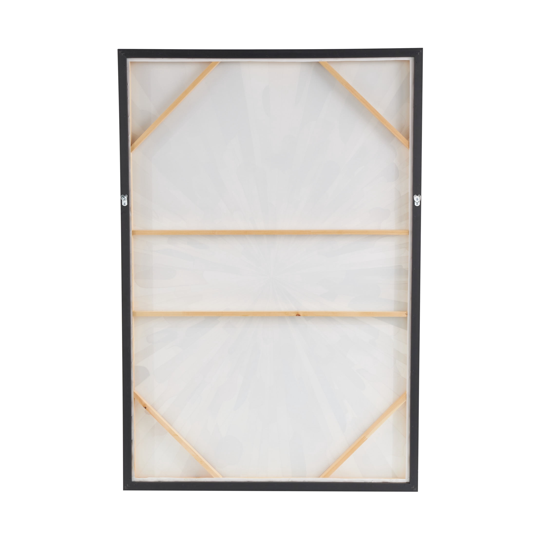 33" x 48" Abstract Sunburst Framed Wall Art with Black Frame, by DecMode