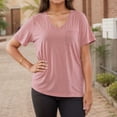thumbnail image 4 of Post Shoulder Surgery Shirts for Women Rotator Chest Recovery Shirt Short Sleeve V-Neck Dialysis Chemo Clothing, 4 of 8
