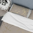 thumbnail image 4 of Designart 'Golden Marble Design II' Mid-Century Modern Duvet Cover Set, 4 of 4