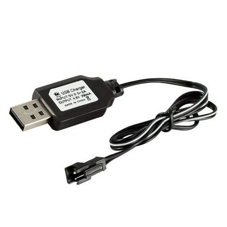 

Charging Cable Battery USB Charger Ni-Cd Ni-MH Batteries Pack SM-2P Plug Adapter 4.8V 250mA Output