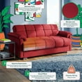 thumbnail image 3 of Sofá Cama Makora Meraki Con Memory Foam, Color Rojo, Lino Respaldo Reclinable De 3 posiciones. Makora Meraki, 3 of 9