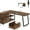 Brown, variant on Reversible L-Shaped Desk with File Cabinet - 53"W×19.7"D, 2 Drawers, 2 Open Shelves, Industrial Style - for Home Office, Gaming & Study