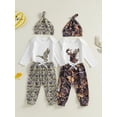 thumbnail image 3 of BemeyourBBs Newborn Baby Hunting Clothes Baby Boy Girl Camo Outfits Camouflage Clothing Deer Long Sleeve Romper Jungle Camo Pants Set Hat 3 Piece Spring Fall Winter Outfit, 3 of 9