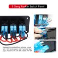 thumbnail image 3 of 3 Gang Rocker Switch Aluminum Panel for 12V 24V Boat Car Truck  Multifuntional Switch Panel with Voltmeter Dual USB Fast Charging Toggle Switch Control Panel, 3 of 7