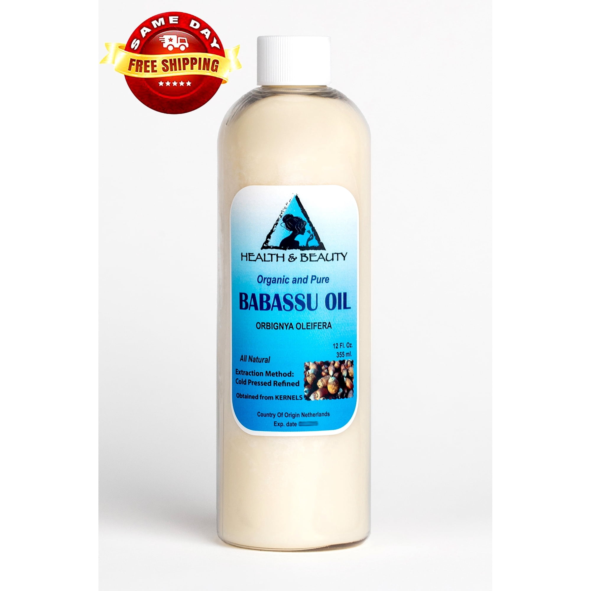 Babassu Oil Organic Carrier Cold Pressed Natural Fresh Premium 100% Pure 12 oz