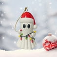 thumbnail image 2 of 1 Pcs Christmas Ghost Ornament, Cute Ghost With Santa Hat For Xmas Tree Hanging Pendant, Fun Festival Home Decor For Party Supplies, 2 of 5
