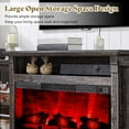 thumbnail image 5 of Merluxy 97" Farmhouse Fireplace TV Stand, Entertainment Center with Adjustable Shelf, Black, 5 of 9