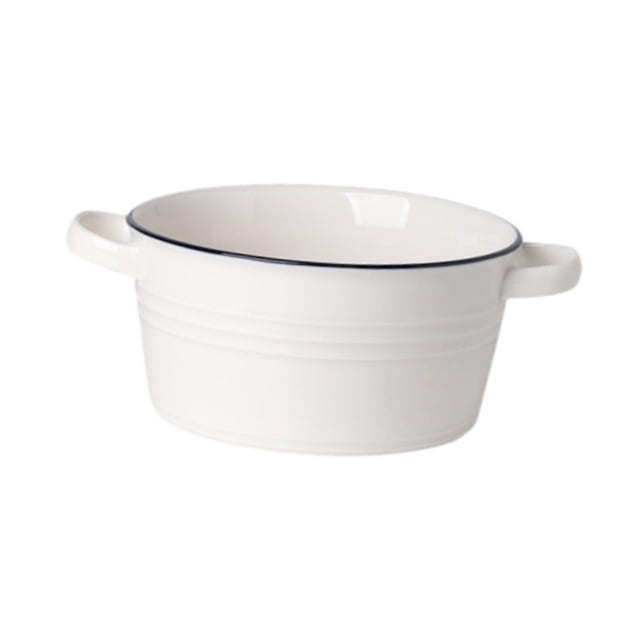 Tazón de postre, recipiente para mezclar frutas, cerámica, doble mango, utensilios de cocina, tazón de desayuno, tazón de cereales para yogur y fruta Sin tapa