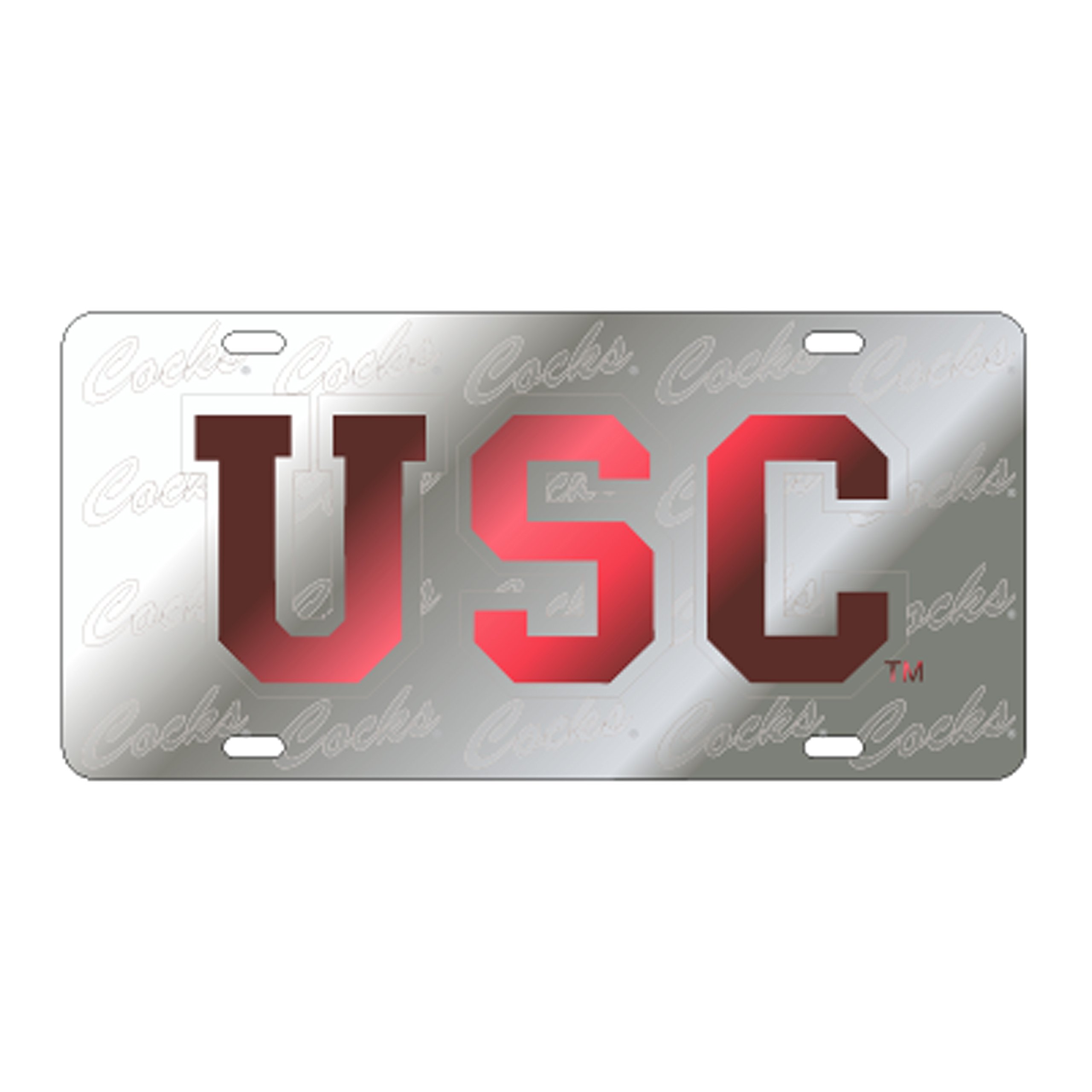 South Carolina TAG (LASER USC SATIN SYMBOL COCKS (31132))