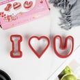 thumbnail image 3 of DIY Valentine's Day Alphabet Bread Mold,I Love U Alphabet Heart Molds,Sandwich Cut Mold Baking Toast Cut Bread Press Mold,Biscuit Mold, 3 of 7