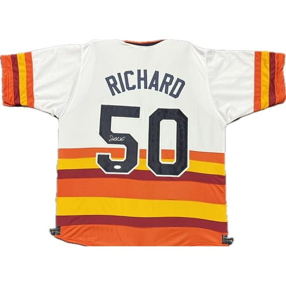 JR Richard Signed Autographed Custom Rainbow Jersey JSA Authenticated