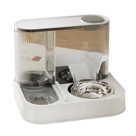 Cats Dog Feeding Station Leak Proof Water Fountains System Detachable Dish Anti Slip Base Design