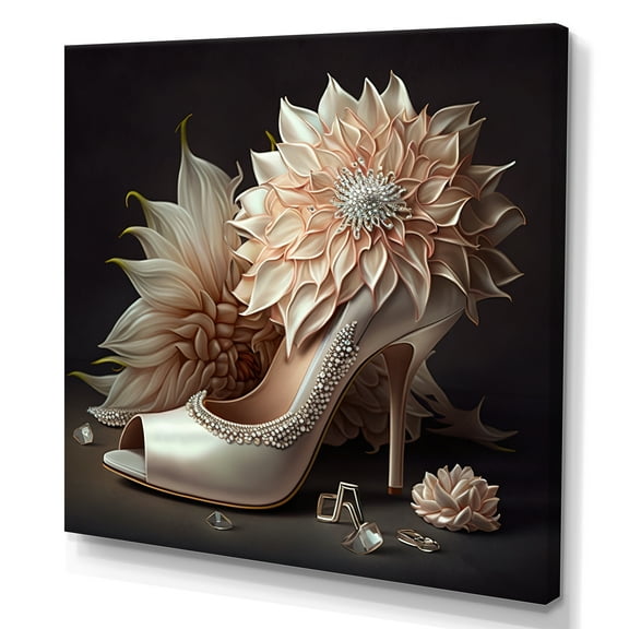 Designart Wedding Shoes Canvas Wall Art