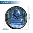 thumbnail image 3 of Voice Activated Clock with Glow Light 12 Inch Large Silent Wall Clock Battery Operated for Home Decor Blue Sofa, 3 of 8