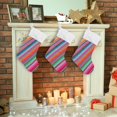 thumbnail image 7 of Coolnut Christmas Stocking Personalized Mexican Serape Stripes Large Candy Stocking Hanging Gift Xmas Stockings Decoration 1 PC for Family Holiday Party Ornaments Decor Fireplace, 7 of 7