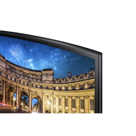 Samsung - 27" F398 Series FHD AMD FreeSync Curved Monitor (HDMI, DP) - Glossy Black