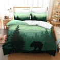 thumbnail image 1 of LAICAIW Bedding Set-3-Piece Set-Forest Bear-Set with Quilt and Two Standard Pillow Cases Full（203x228cm）, 1 of 7