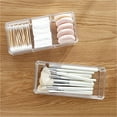thumbnail image 7 of Clear Acrylic Organizer Box - 3 Compartment Stackable Storage Container with Lid for Tea Bags, Cotton Balls & Swabs, Kitchen & Bathroom Countertop Organization, 7 of 7