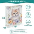 thumbnail image 4 of ALAZA Cute Kitten Cat Flowers 3 Ring Binder 1.5 Inch Three Ring Office Binders w/ clipboard & 3 pockets, Hold 200 Sheets, 1 pc, 4 of 7