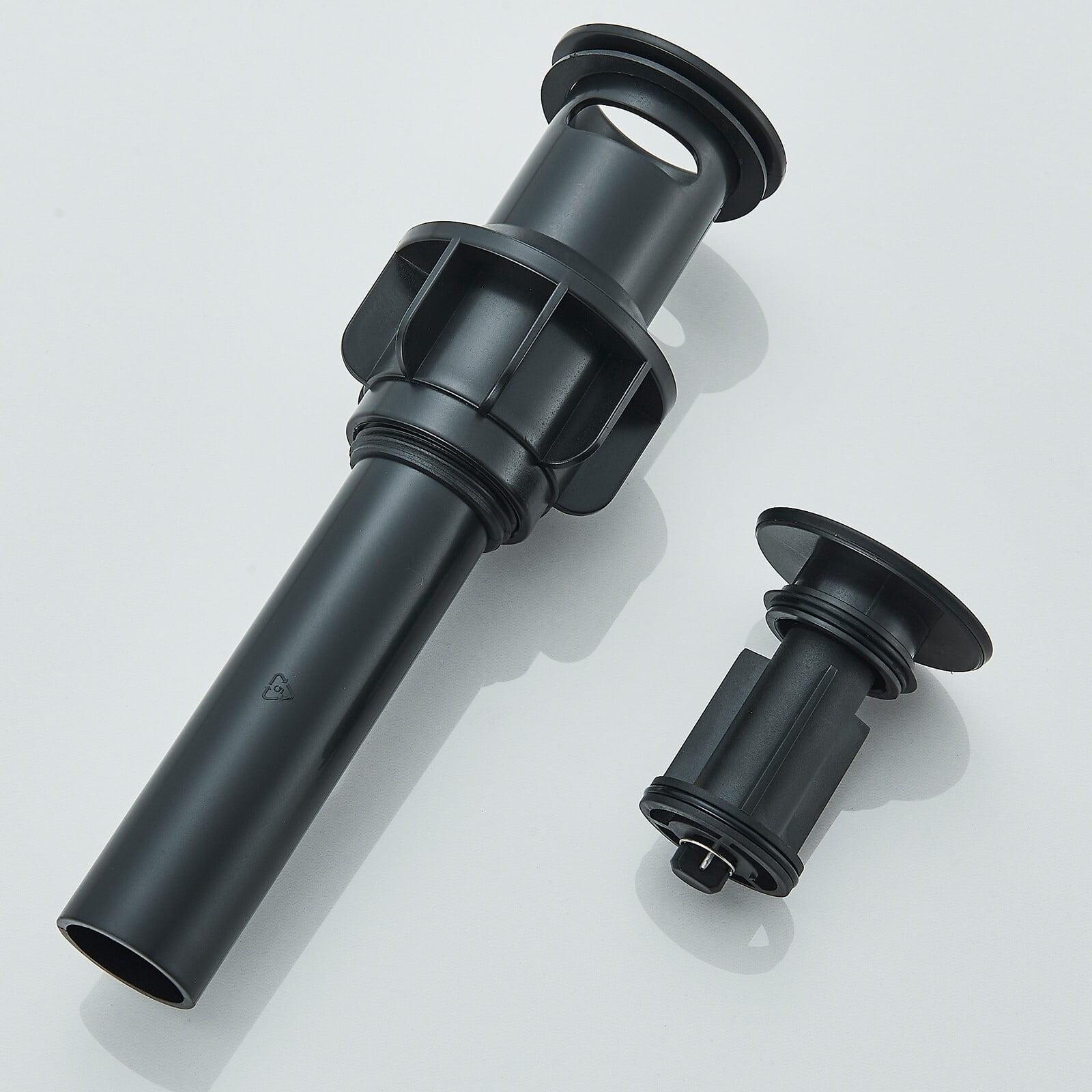 Matte Black Bathroom Sink Faucet 3Holes 4in Centerset Vanity Mixer with Drain