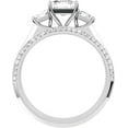 thumbnail image 3 of Divine_creation Women's 14K White Gold Plated 2.43 Ct Princess Cut White Diamond Engagement Thanksgiving Christmas Bridal Ring Set 925 Sterling Silver -9.5, 3 of 3
