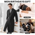 thumbnail image 4 of 13 Birthdays Gifts Baskets For Men Get Well Set Father's Day Gift Box Tumbler Wallet Robe Scented Candle Notebook Sock Bracelet Father Dad Boyfriend Husband(dark Gray), 4 of 7