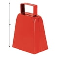 thumbnail image 3 of Cowbells Beistle, metal rojo, 4 pulgadas, paquete de 12, 3 of 3