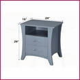 thumbnail image 3 of Gray Rectangular Composite Wood Coffee Table with 2 Drawers & Open Storage, Space-Saving for Small Living Rooms, 3 of 8