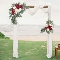 thumbnail image 4 of Dusty Rose Artificial Flower Swag - Silk Wedding Arch Flowers (Set of 1) - Elegant Floral Garland for Welcome Signs, Ceremony Decor, Aisle Markers - Realistic Greenery & Blush Blooms, 4 of 5