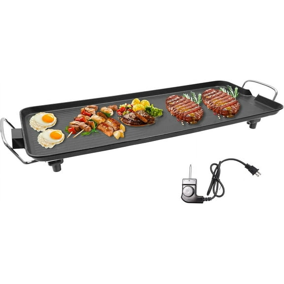 Nonstick Electric Barbecue Grill,BBQ Grill 32-482℉ Adjustable Temperature, Portable Electric Grill Outdoor, 1500W Electric Grill Plate for Yard, Travel, Picnic, Camping, Party