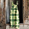 thumbnail image 2 of Hueook St. Patrick's Straight Leg Yoga Pants for Women Pants Ladies' Printed Sleeveless Casual Overalls Jumpsuit Jumpsuit Pants Green 4X, 2 of 5