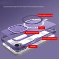 thumbnail image 3 of Compatible with iPhone 15 Frosted Case Magnetic Wireless Charging Case for Men Women Slim Soft TPU Cover Fashion Luxury Protection Shockproof Translucent Matte Phone Case, Blue, 3 of 9