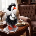 thumbnail image 5 of Desk Goose Goth Black Swan Outfits, 7" Mini Goose Halloween Spooky Black Dress Set for Desktop Goose Accessories, Mini 7 inch Goose outfit for Home Office Desk Decor (H), 5 of 7