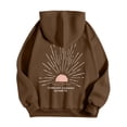 thumbnail image 4 of Women Sweatshirts Sunset Hoodie for Women | Beach Cozy Oversized Sweatshirt for Coastal and Surf Style Brown M, 4 of 5