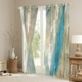 thumbnail image 3 of Blue Brown Curtains & Drapes Ombre Abstract Art 30%-50% Blackout Curtains, Brush Marks Gradient Curtains Contemporary Vintage Black Out Curtains, Watercolor Stripe Aesthetic Window Drapes, 3 of 6
