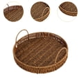 thumbnail image 4 of Bandeja tejida con asas, cesta multifuncional para servir pan y comida. M, 4 of 8