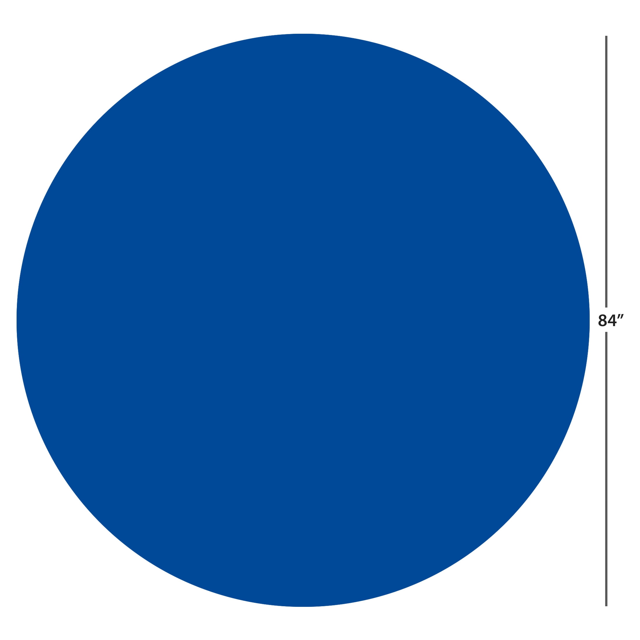 (6 pack) Round 84" Blue Plastic Table Cover, by Way To Celebrate