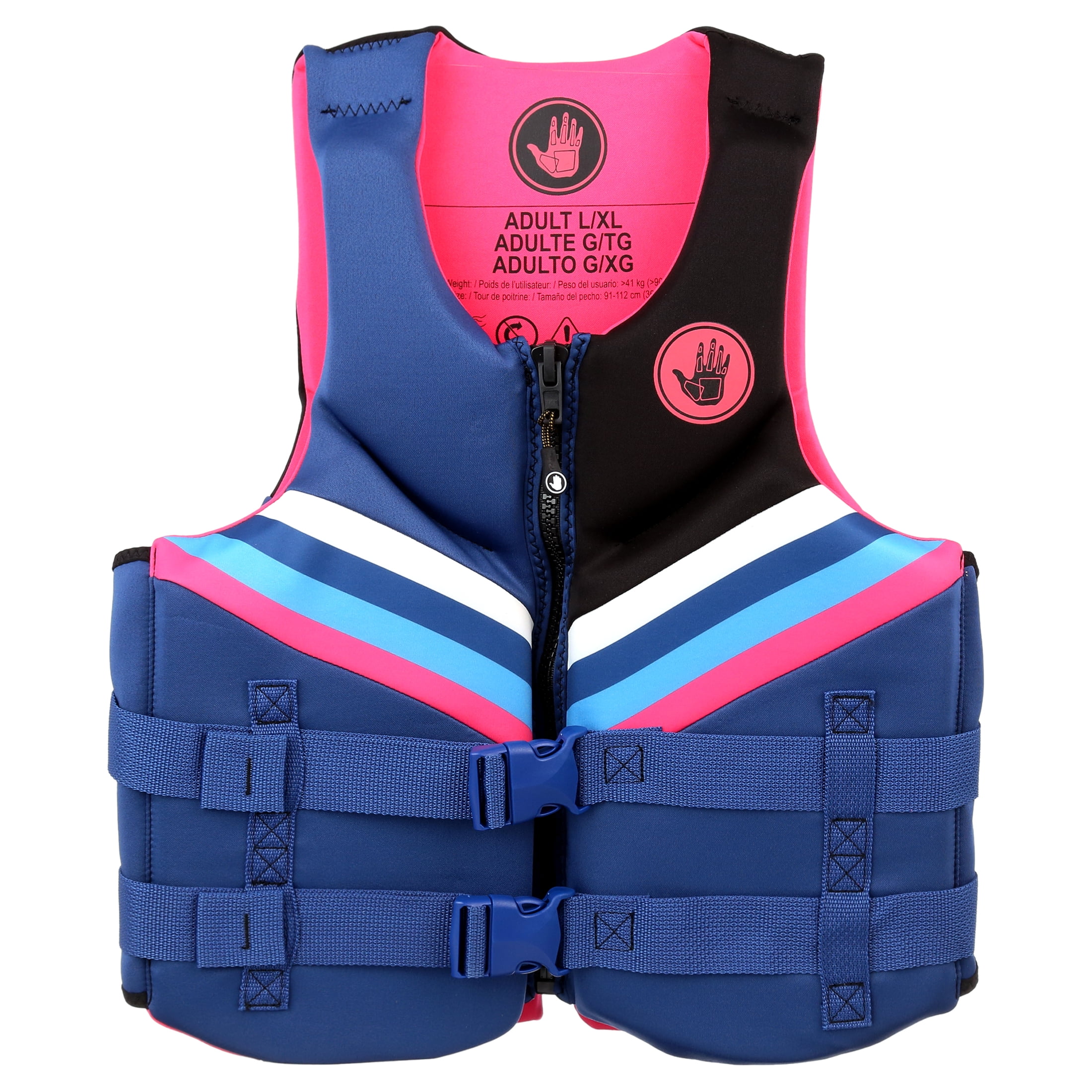 (2 pack) Body Glove Women's Dual-Size Evoprene PFD Life Jacket and Vest, Female, L/XL, Pink
