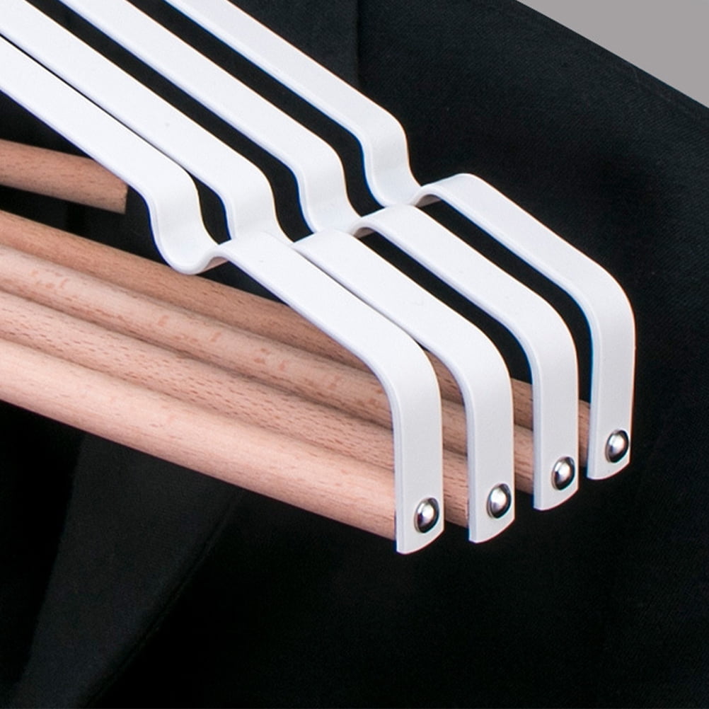 WRISTBIQUE 3Pcs Thickened White 360 Degree Rotatable Hangers for Clothes Rack