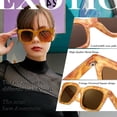 thumbnail image 3 of Gafas de Sol FEISEDY Vintage Cuadradas Grandes para Mujer B2486, 3 of 8