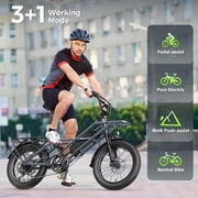GSPEED A03 Electric Bike for Adults, 1500 Peak Motor ,624Wh 13Ah Battery ,28mph,20 Ebike with Suspension UL2849,Black.