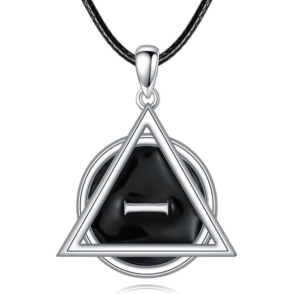 DVEATR Therian Necklace Sterling Silver Wolf Head Therian Symbol Necklace Therian Jewelry for Women