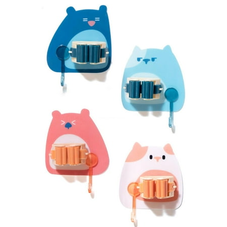 

MEGAWHEELS Broom Holder|Nonslip Mop and Broom Broom Holder Wall Mount|Cute Cartoon Mop Hanger Broom Gripper Self Adhesive Dustpan Hanger for Home Kitchen Garden Garage