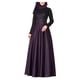 thumbnail image 1 of Vestido caftán musulmán para mujer: jilbab árabe abaya con costuras de encaje islámico, vestido largo de manga larga, 1 of 5