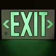 thumbnail image 2 of UL Listed 50 foot Jessup Glo Brite 7120-B Exit Sign, Single Sided with Frame, White with Green Outline, 8.75-Inch x 15.5-Inch (Mounts 4 ways, includes bracket and arrows), 2 of 3