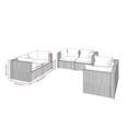 thumbnail image 3 of vidaXL 6 Piece Garden Lounge Set with Cushions Poly Rattan Grey, 3 of 3